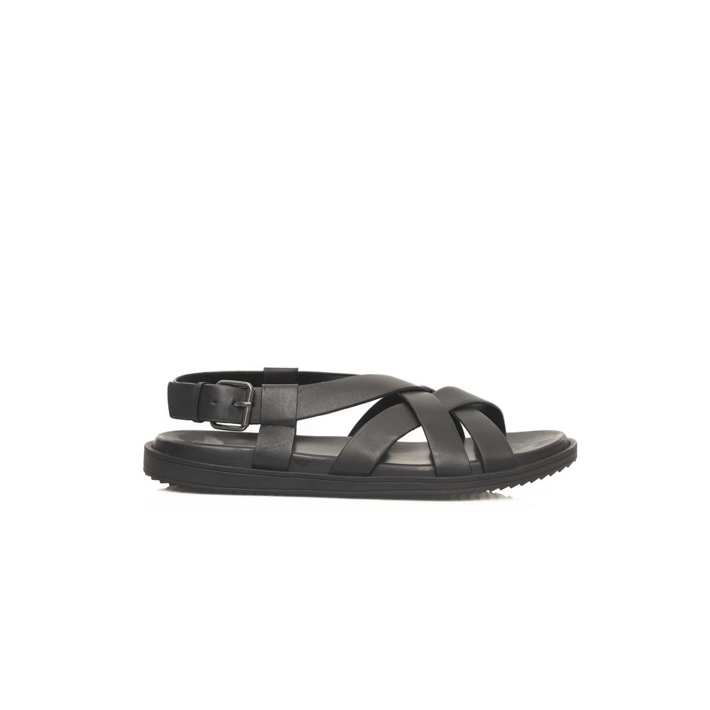 Cerruti 1881 Men's Black Leather Sandals