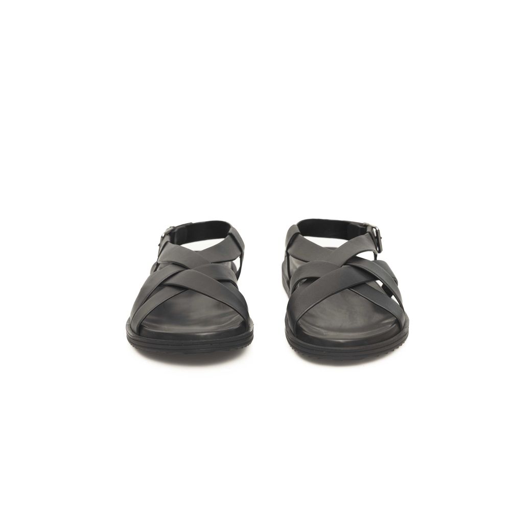 Cerruti 1881 Men's Black Leather Sandals