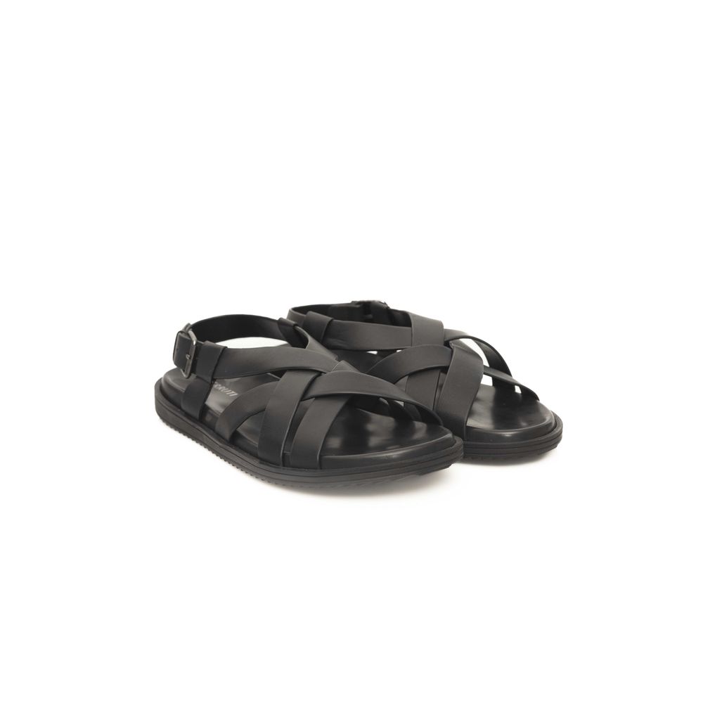 Cerruti 1881 Men's Black Leather Sandals