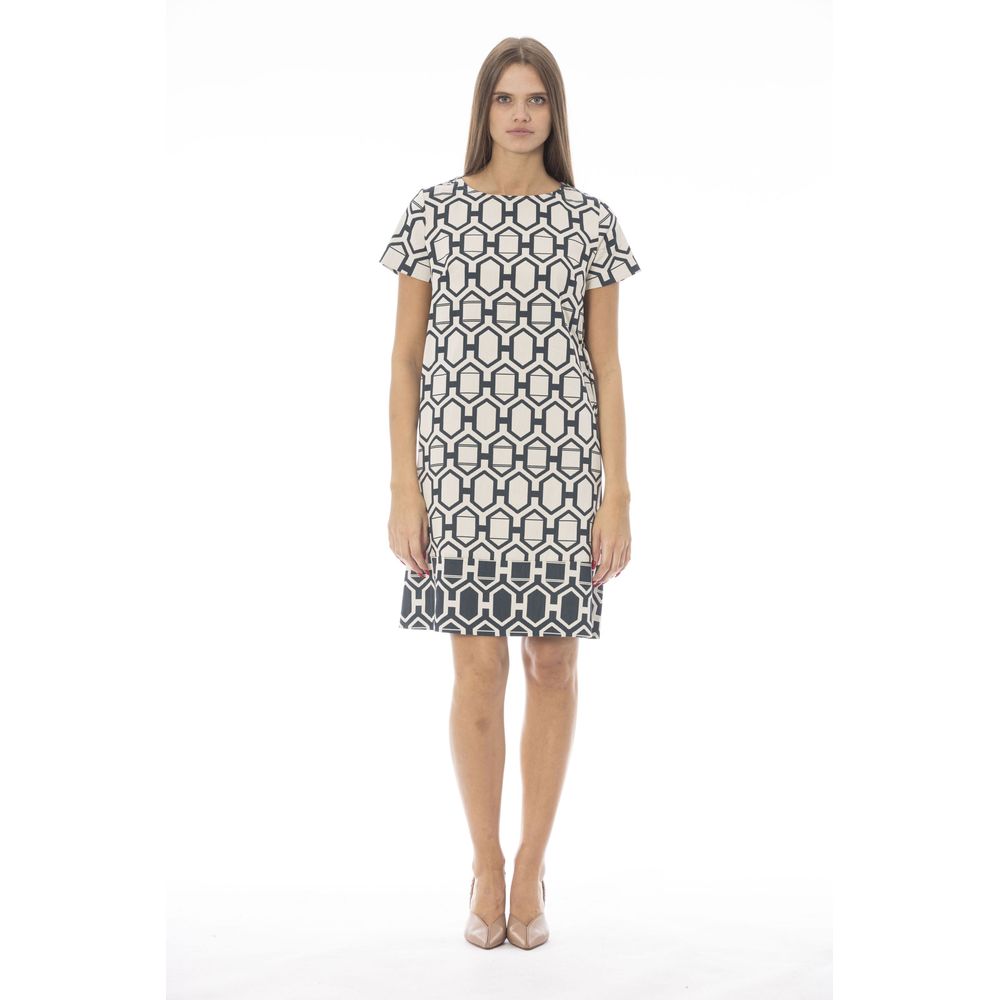 Baldinini Trend Weißes Baumwollkleid für Frauen
