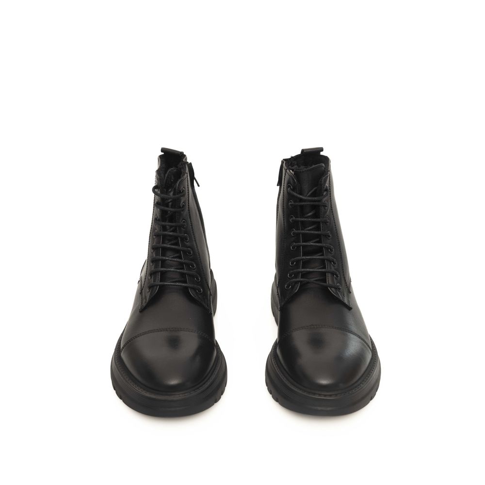 Cerruti 1881 Schwarzer Stiefel aus Rindsleder