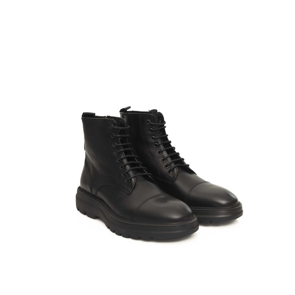 Cerruti 1881 Schwarzer Stiefel aus Rindsleder
