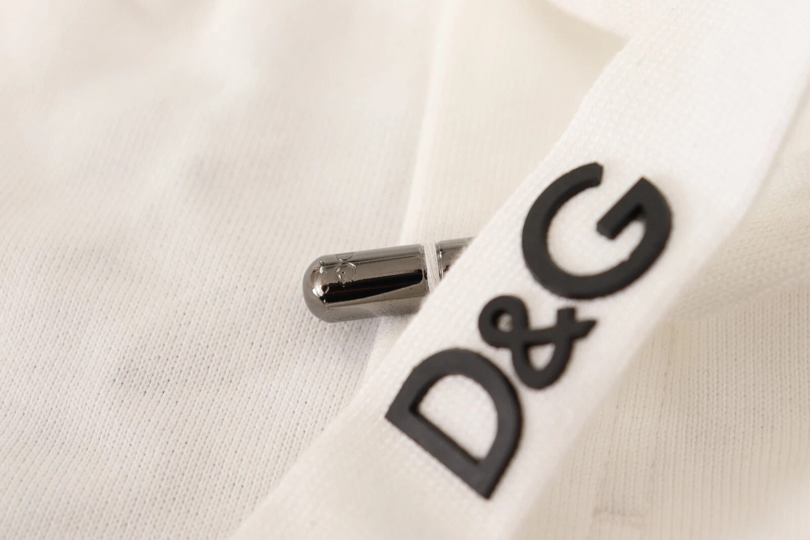 Dolce & Gabbana White Cotton Logo-Patch Sweatpants Joggers