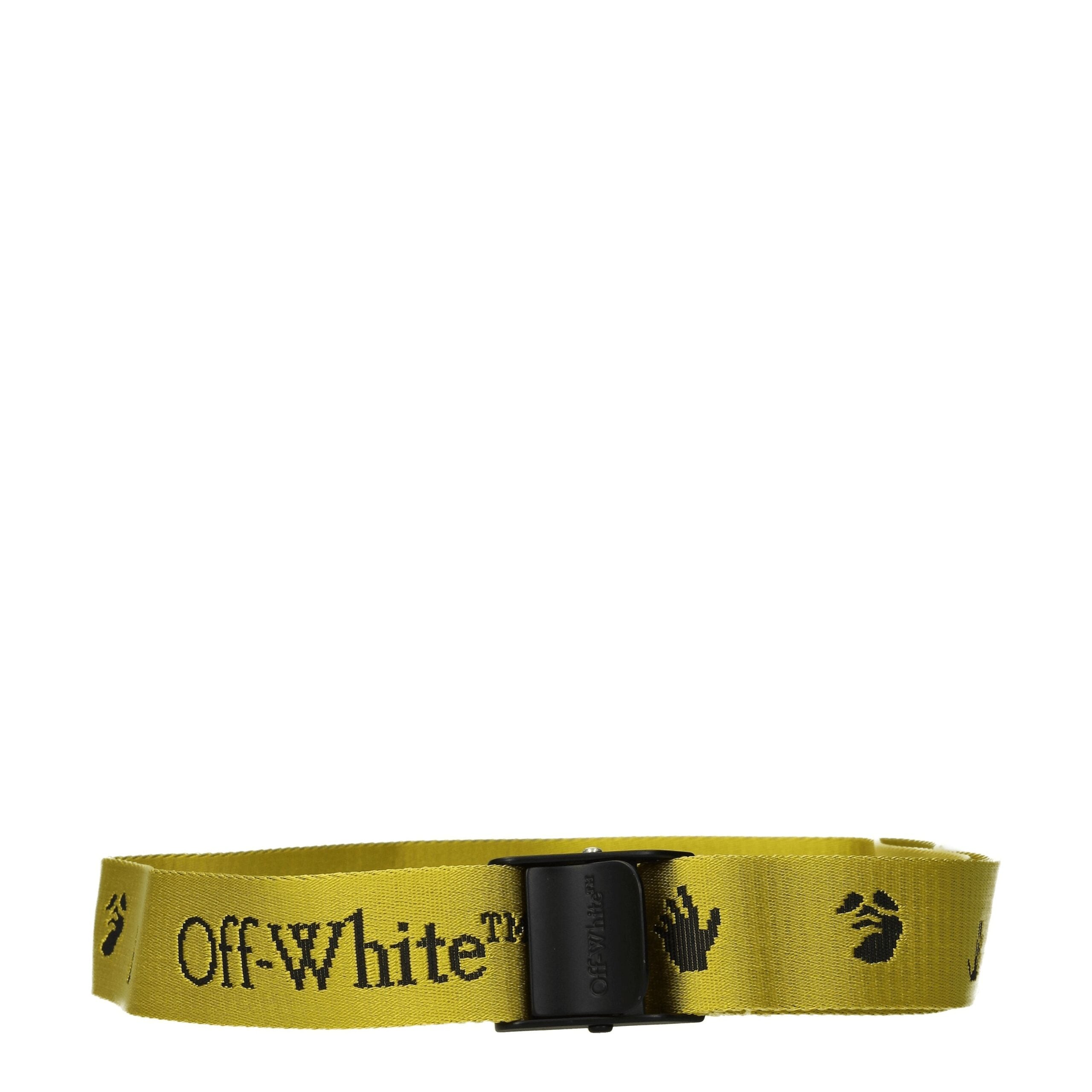 Off-White Yellow Fabric Belt