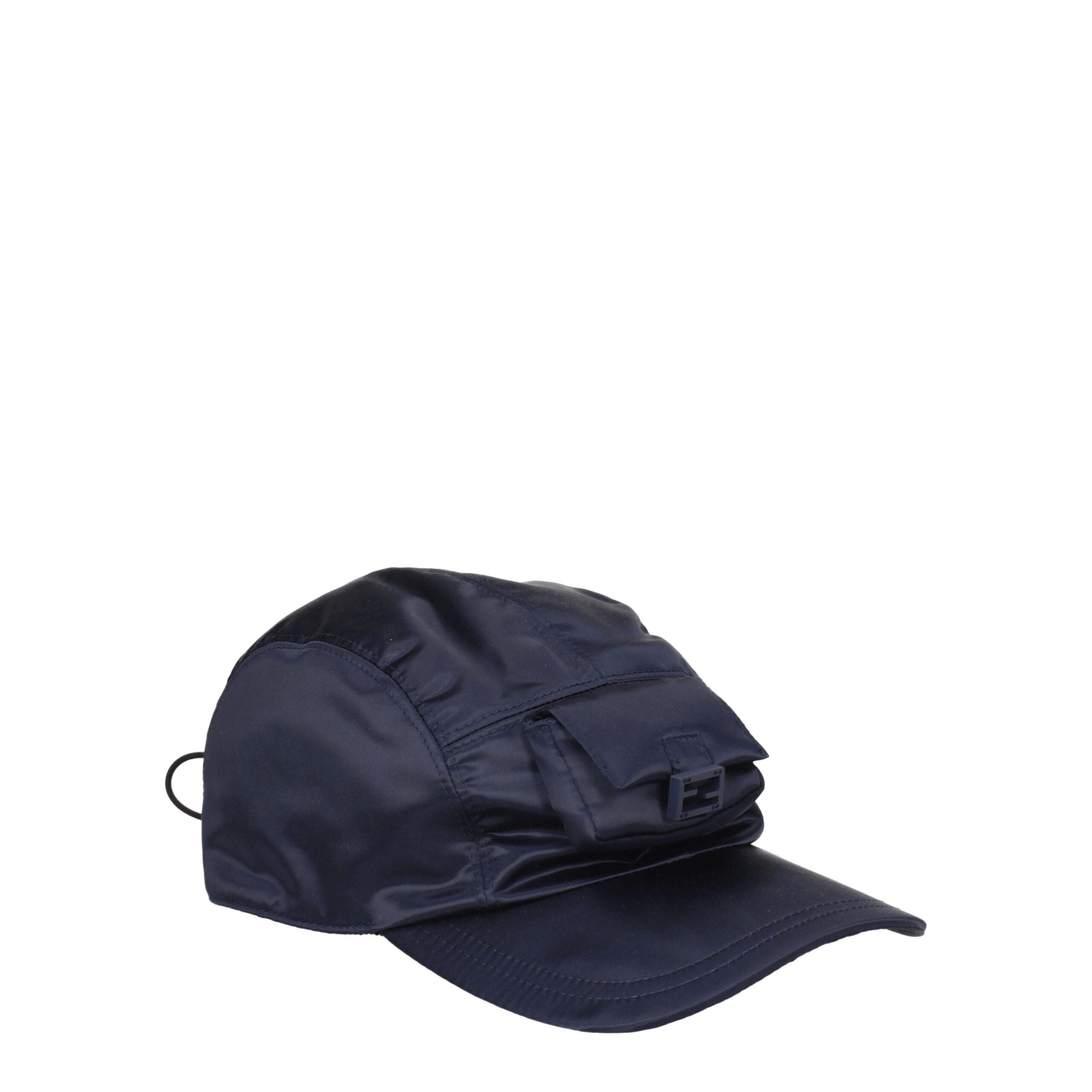 Fendi Blaue Polyamid-Kappe (Baseball-Cap)