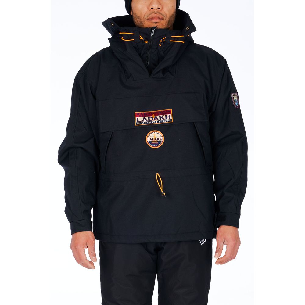Ladakh Schwarze Polyester-Jacke für Herren