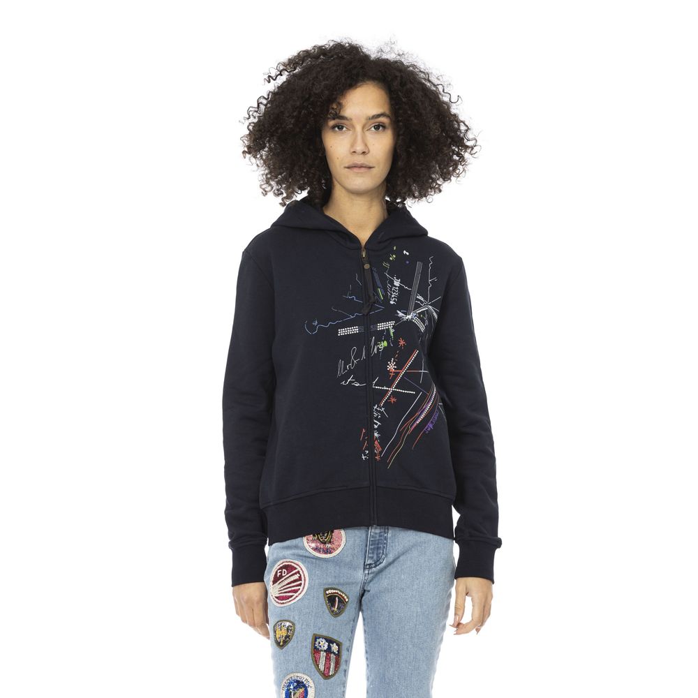 Mr&Mrs Italy Blue Cotton Women's Sweatshirt