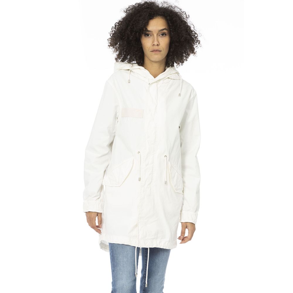 Mr&Mrs Italy White Cotton Women's Parka