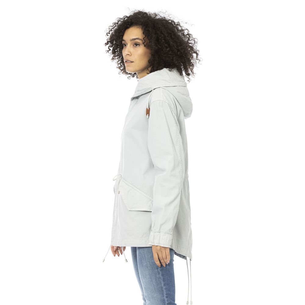 Mr&Mrs Italy Women's Silver Cotton Parka Jacket