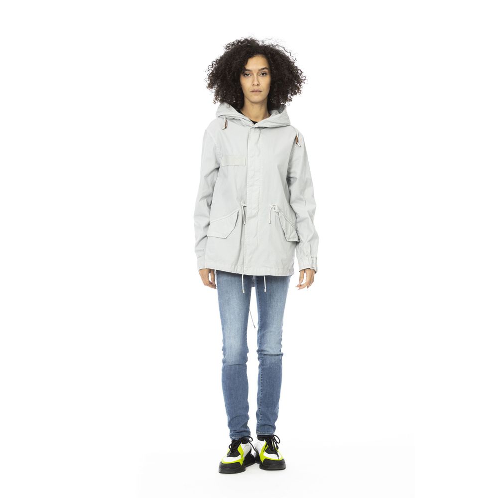 Mr&Mrs Italy Women's Silver Cotton Parka Jacket