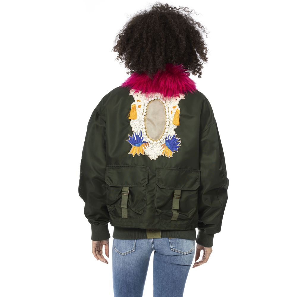 Mr&Mrs Italy Grüne Polyamid Damen Bomberjacke