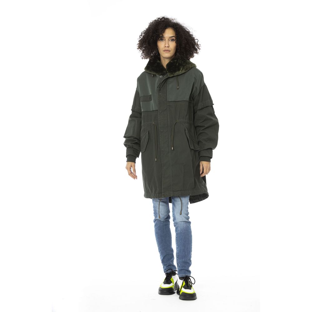 Mr&Mrs Italy Grüner Baumwoll-Parka für Frauen