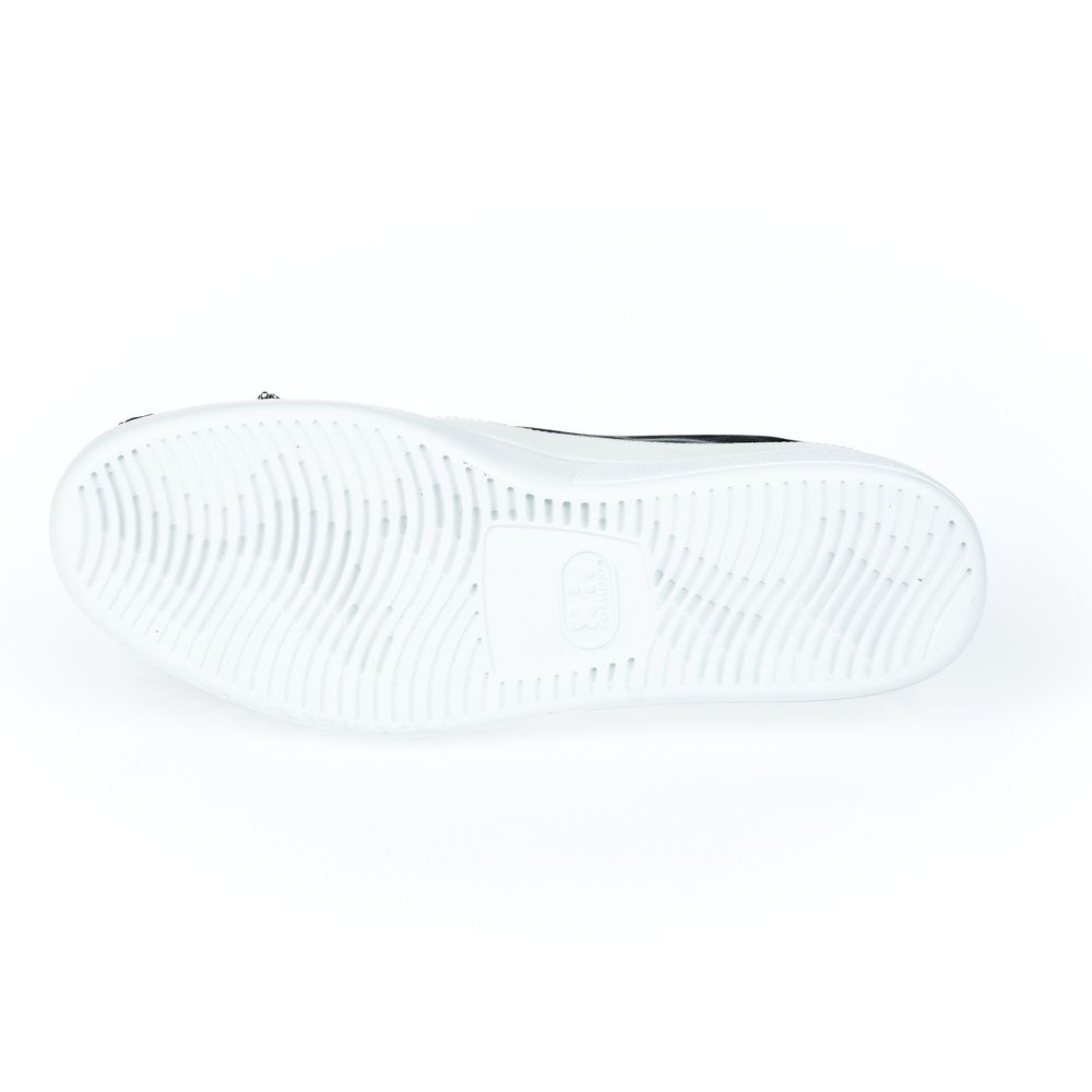 Mr&Mrs Italy Schwarzer Leder-Slipper für Damen