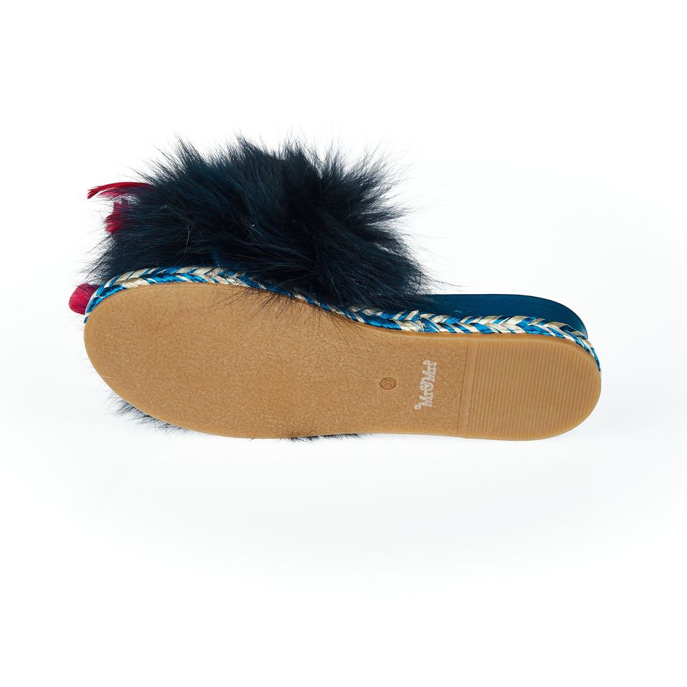 Mr&Mrs Italy Blue Lambskin Women's Sandal