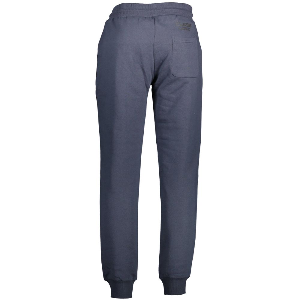 Cavalli Class Blue Cotton Trousers