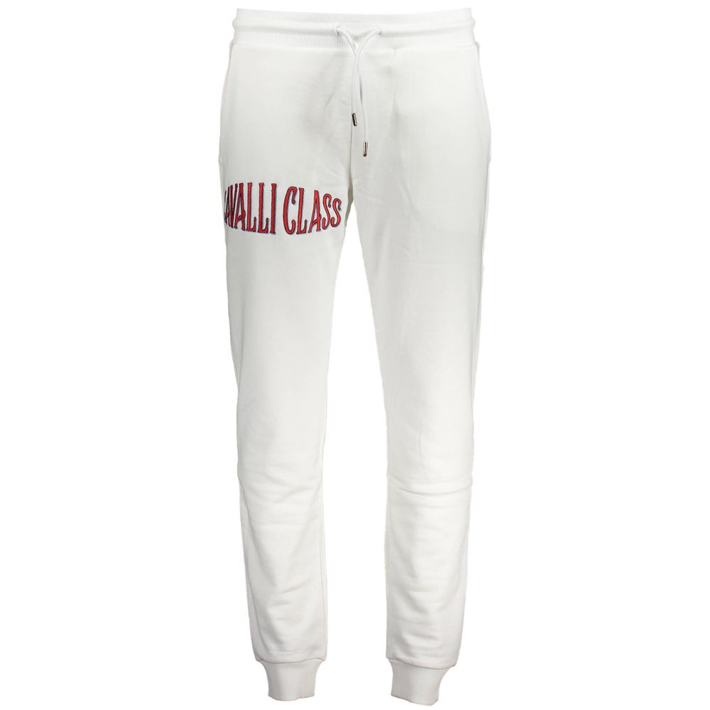 Cavalli Class White Cotton Trousers