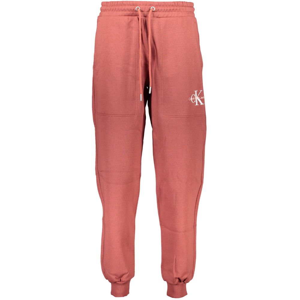 Calvin Klein Red Cotton Trousers