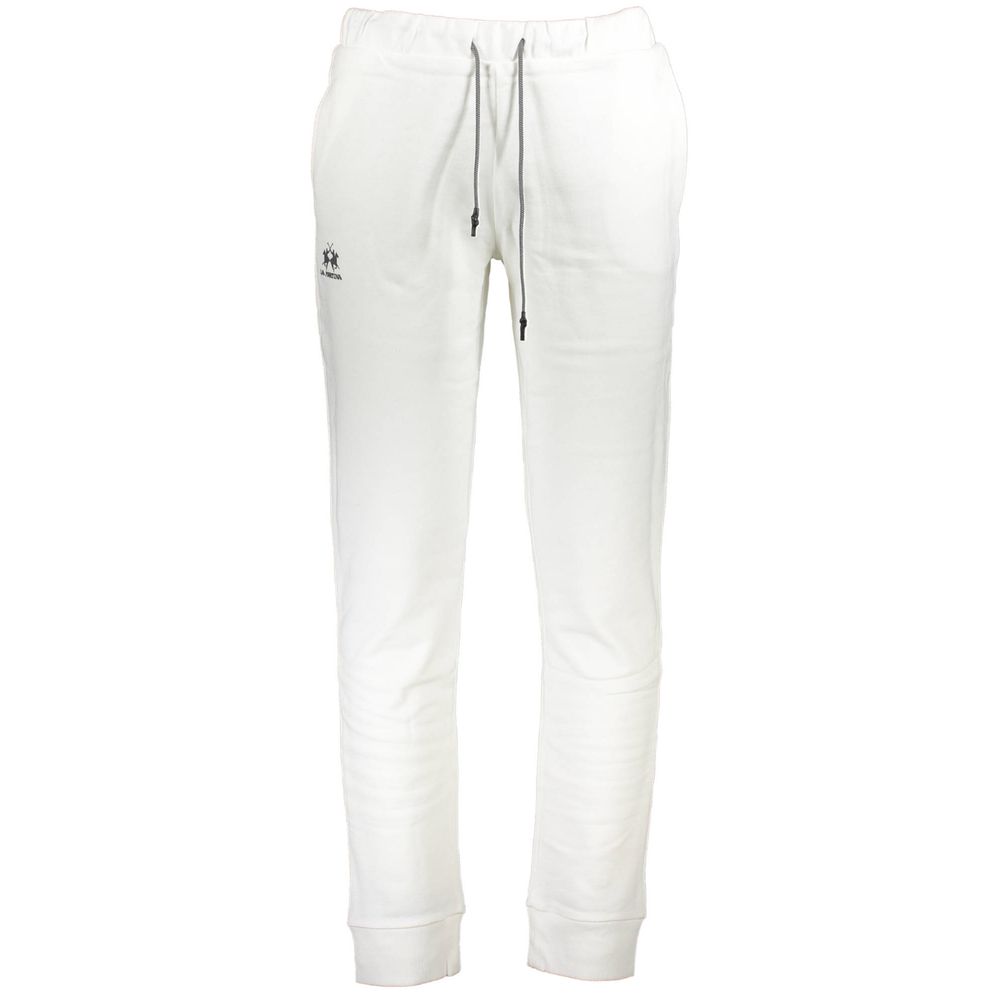 La Martina White Cotton Trousers