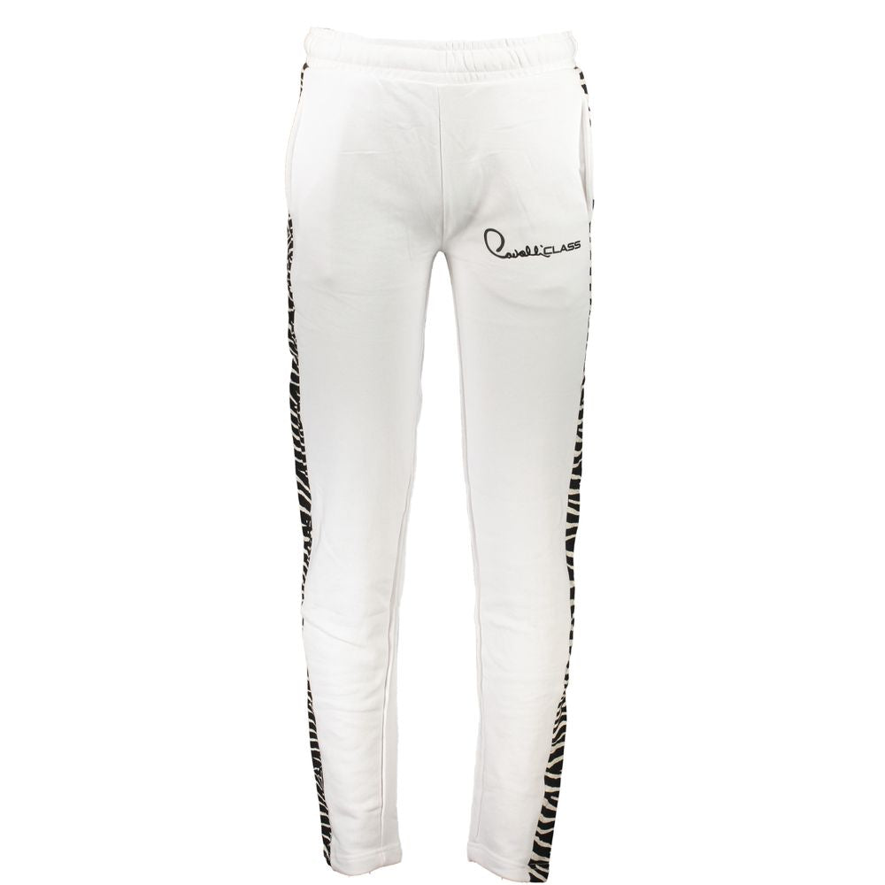 Cavalli Class Weiße Herren-Sweatpant aus Baumwolle