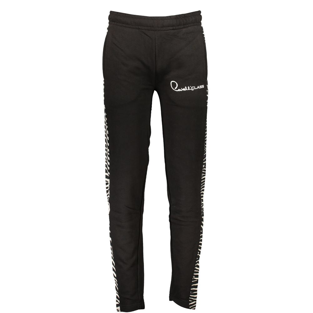 Cavalli Class Schwarze Baumwoll-Herren-Sweatpants