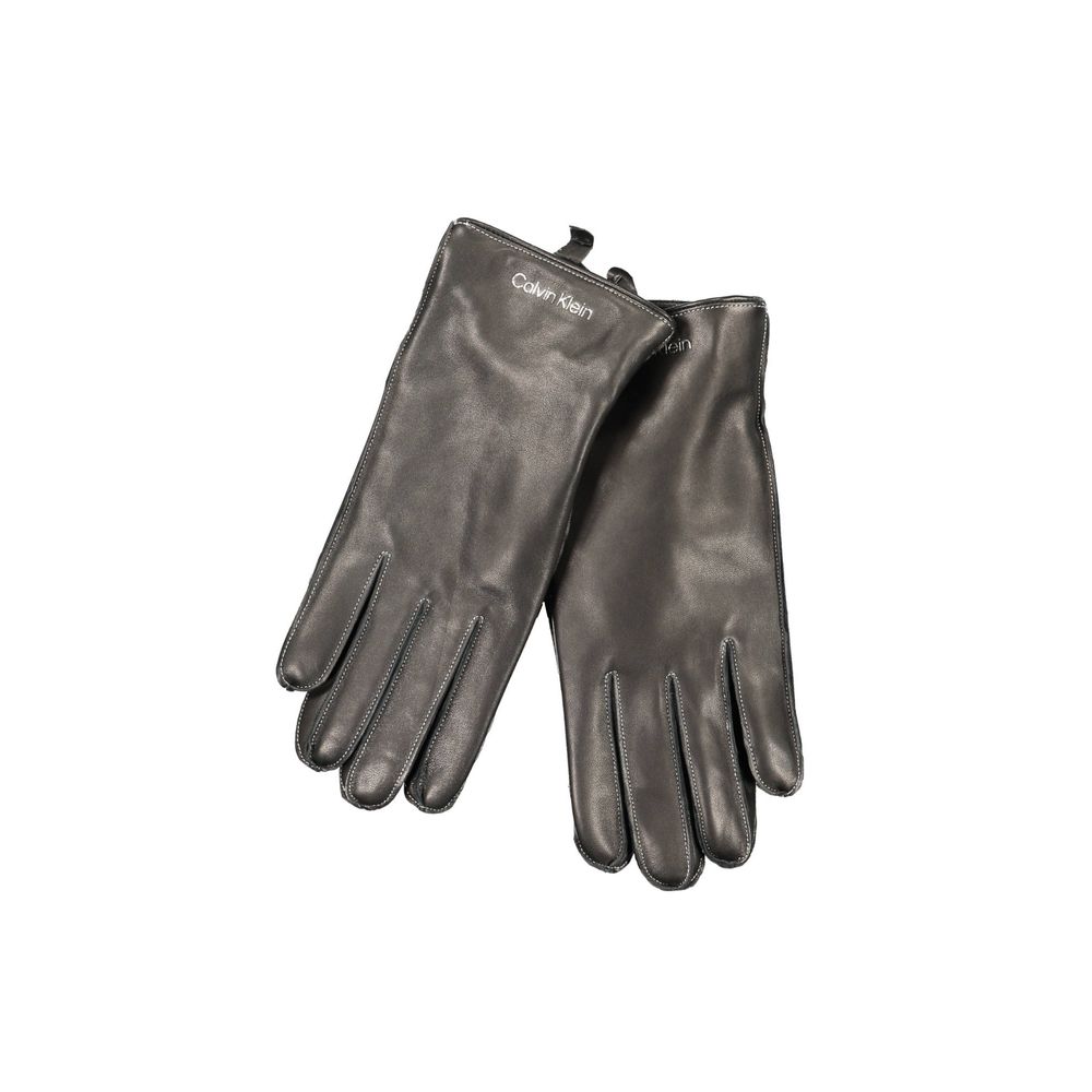 Calvin Klein black wool gloves
