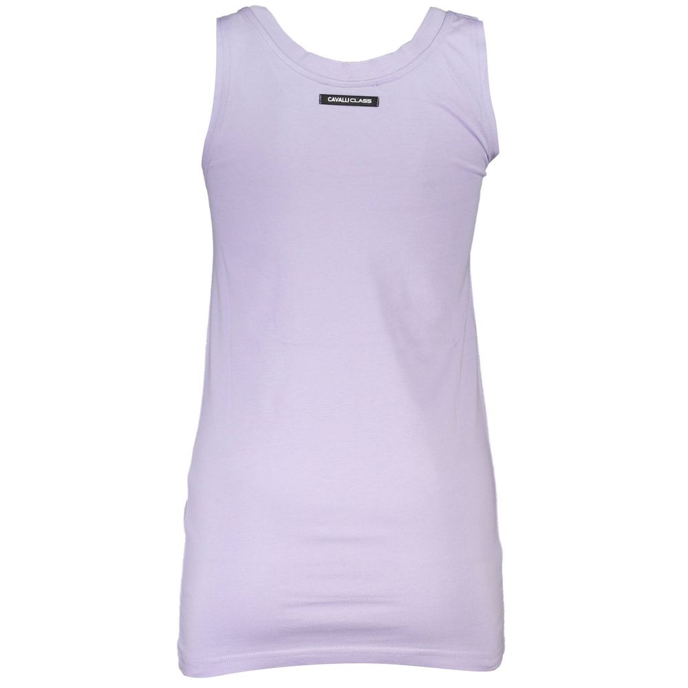 Cavalli Class Lilac Cotton Tank Top