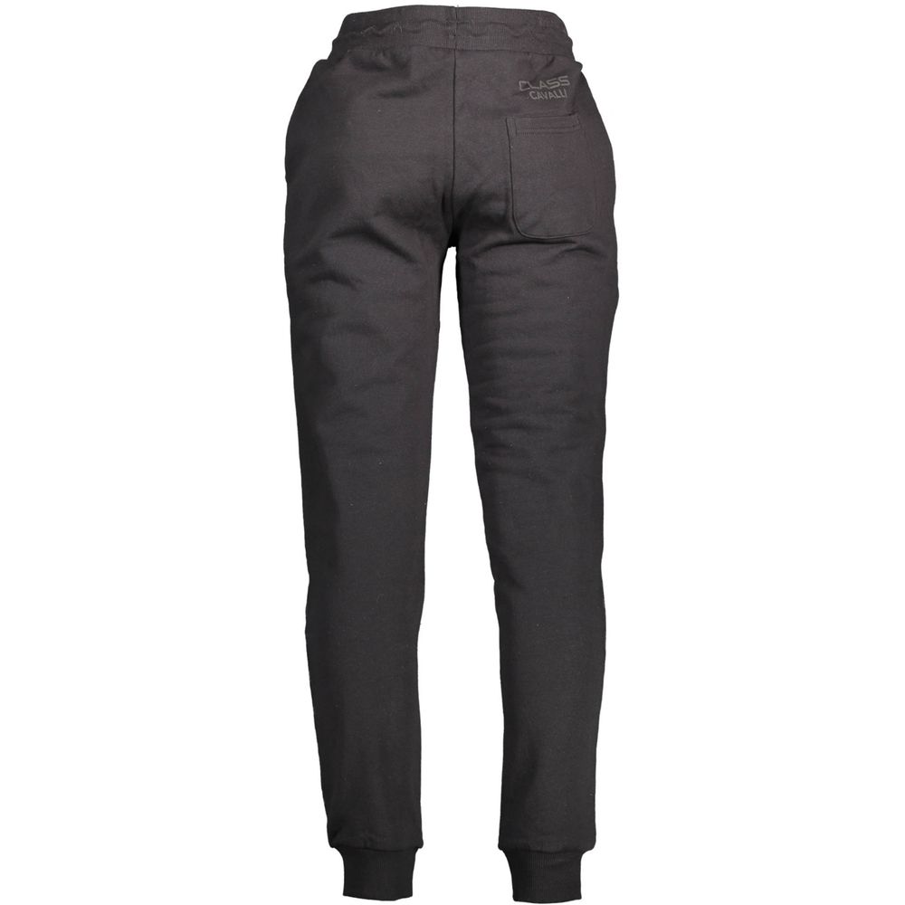 Cavalli Class Black Cotton Trousers