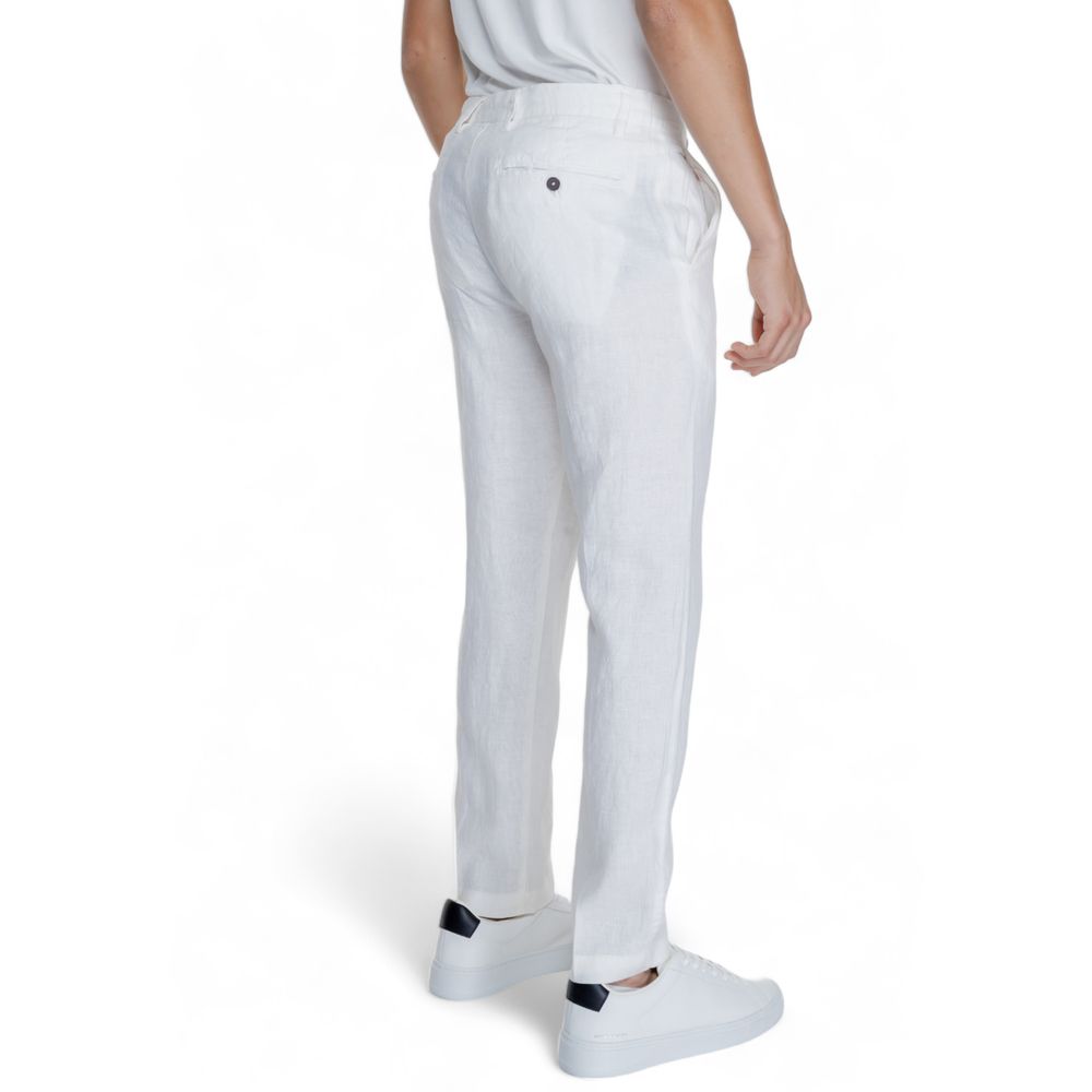 Borghese Weiße Leinen-Freizeithose