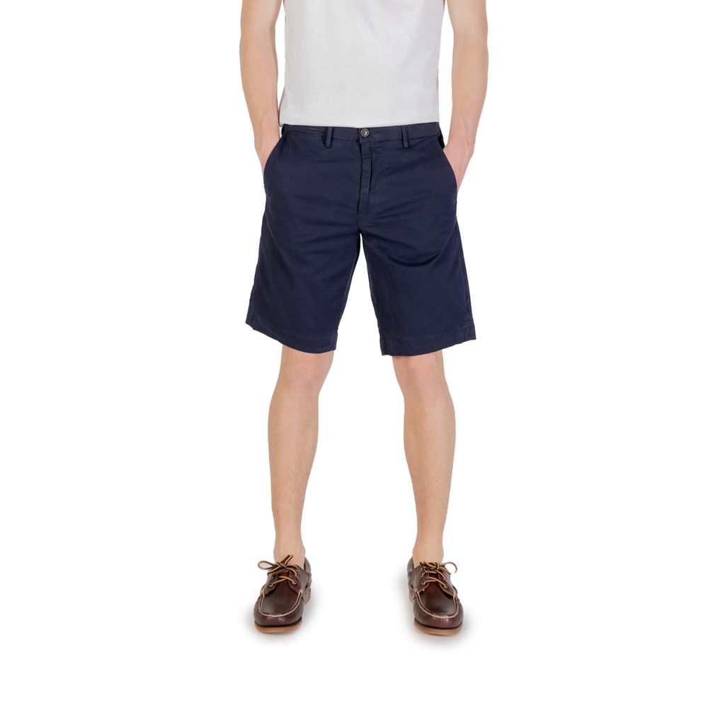 Borghese Blaue Baumwoll-Bermudashorts