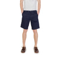 Borghese Blaue Baumwoll-Bermudashorts