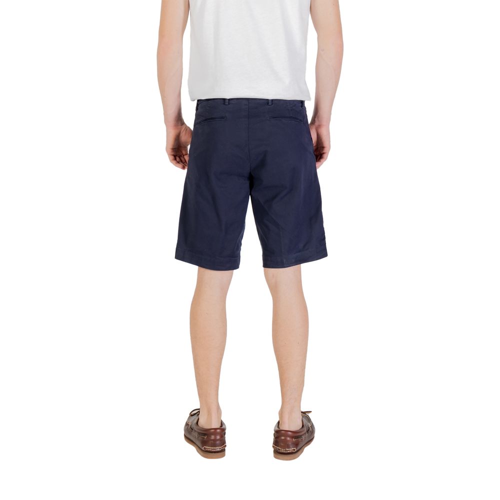 Borghese Blaue Baumwoll-Bermudashorts