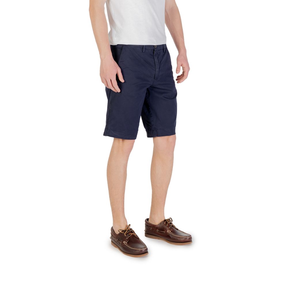 Borghese Blaue Baumwoll-Bermudashorts