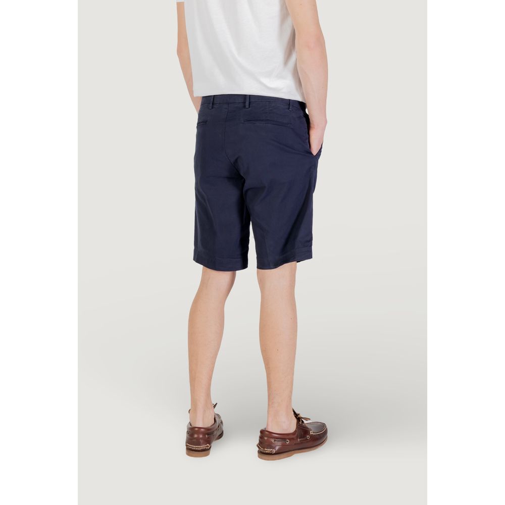 Borghese Blaue Baumwoll-Bermudashorts