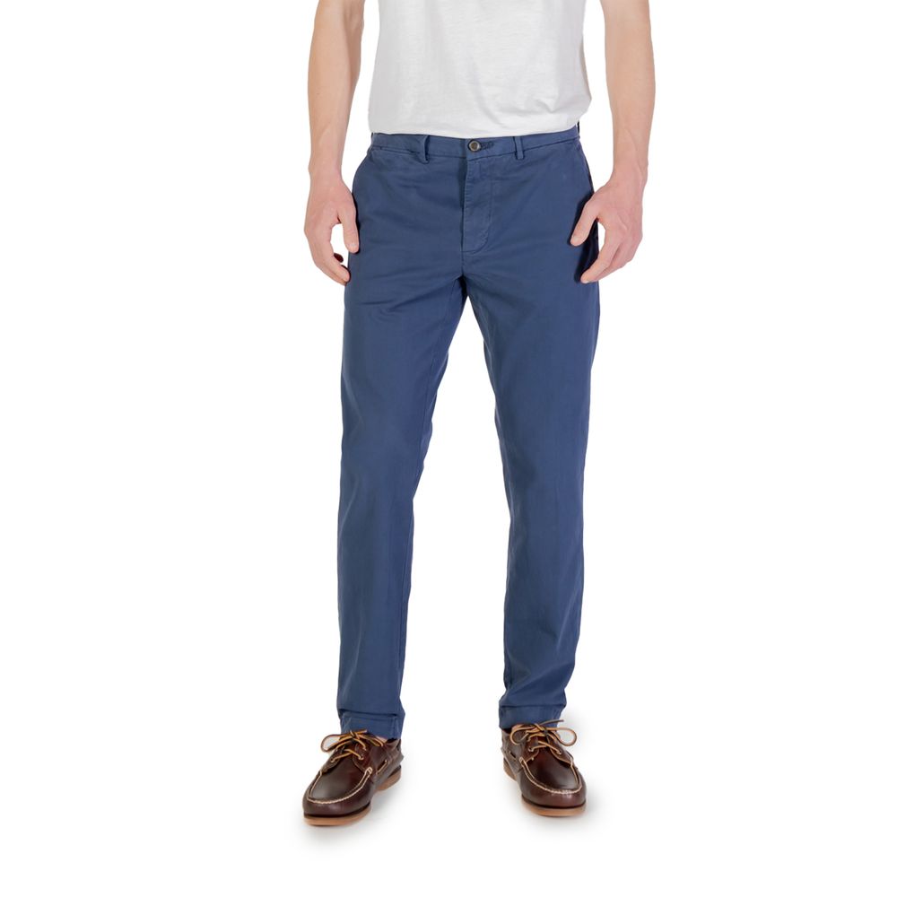 Borghese Blaue Baumwoll-Skinny-Hose