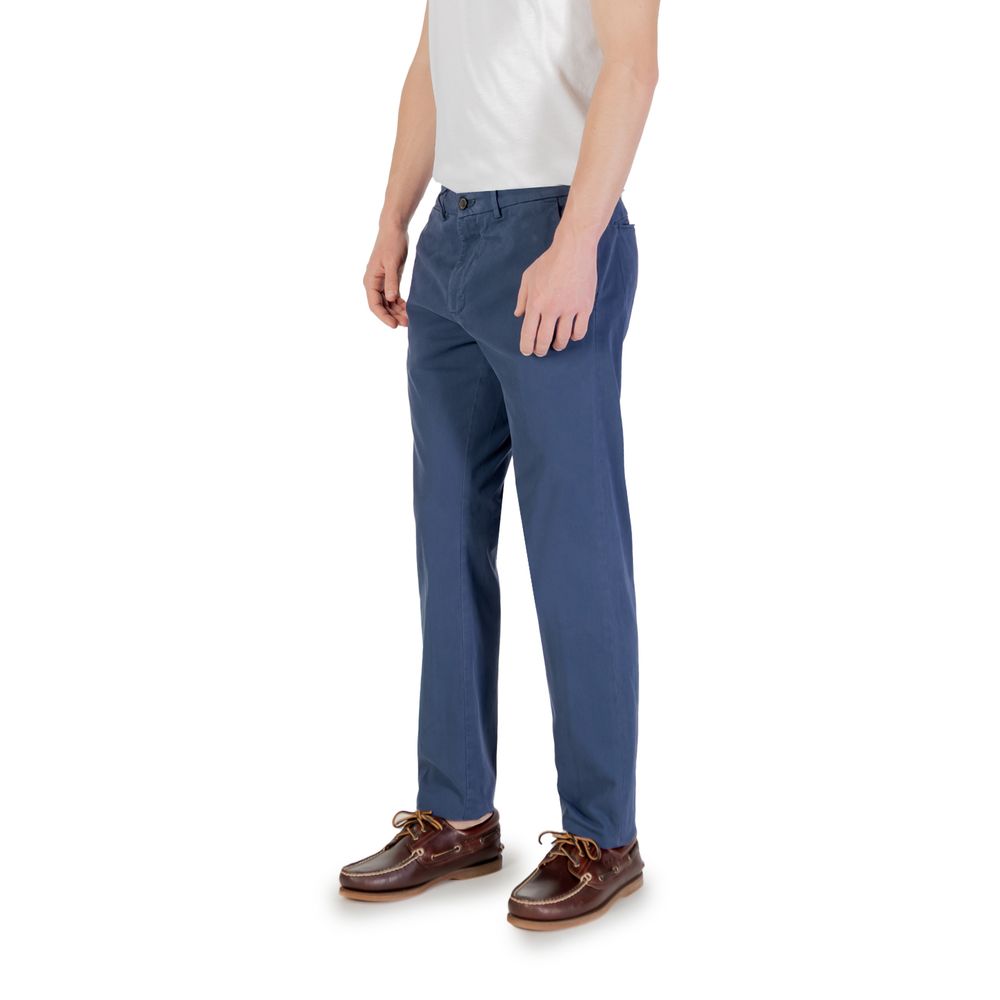 Borghese Blaue Baumwoll-Skinny-Hose