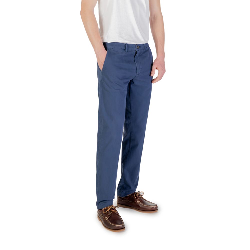 Borghese Blaue Baumwoll-Skinny-Hose