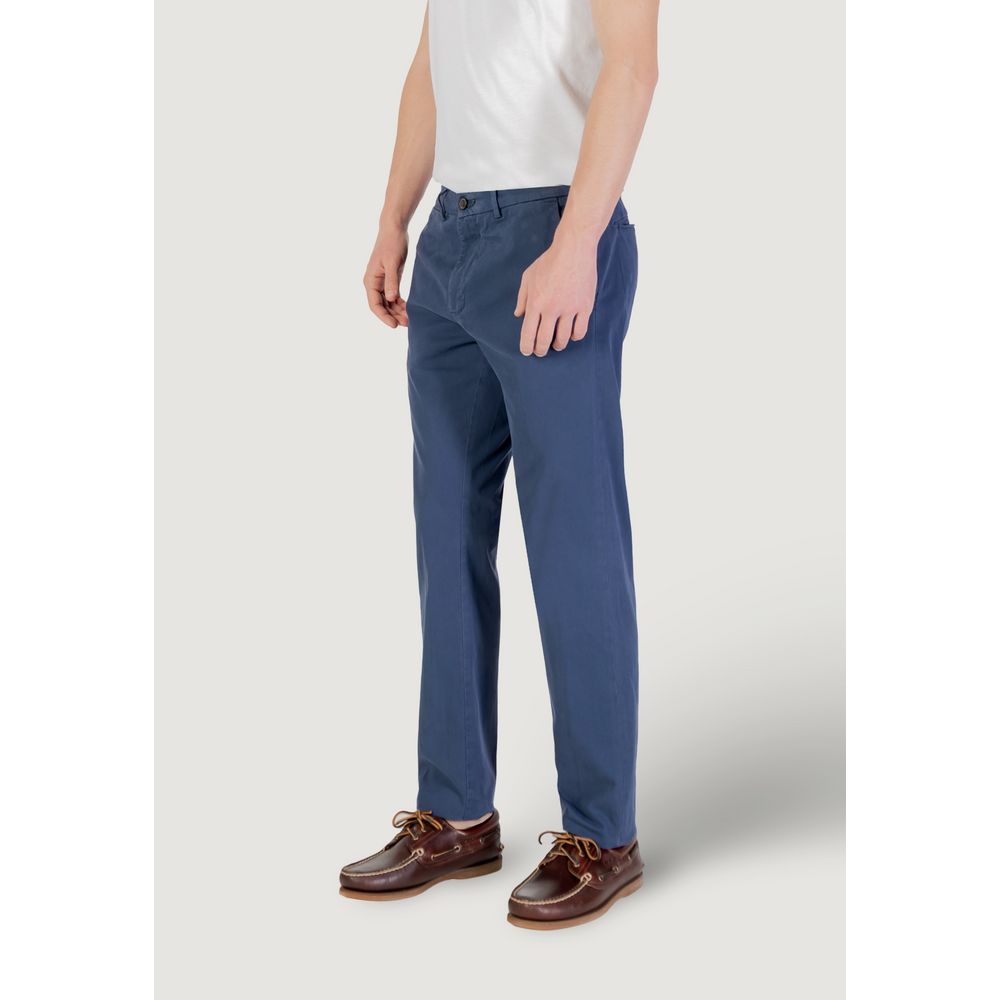 Borghese Blaue Baumwoll-Skinny-Hose