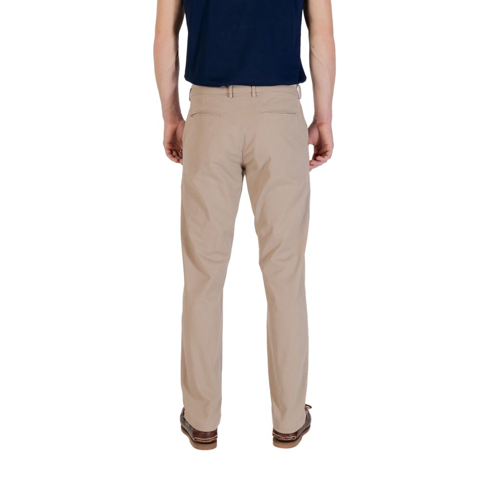 Borghese Slim-fit Beige Cotton Chinos