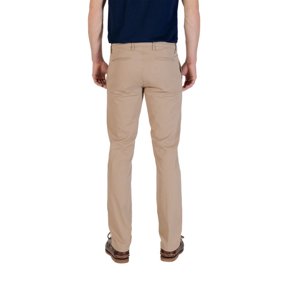Borghese Beige Cotton Skinny Trousers