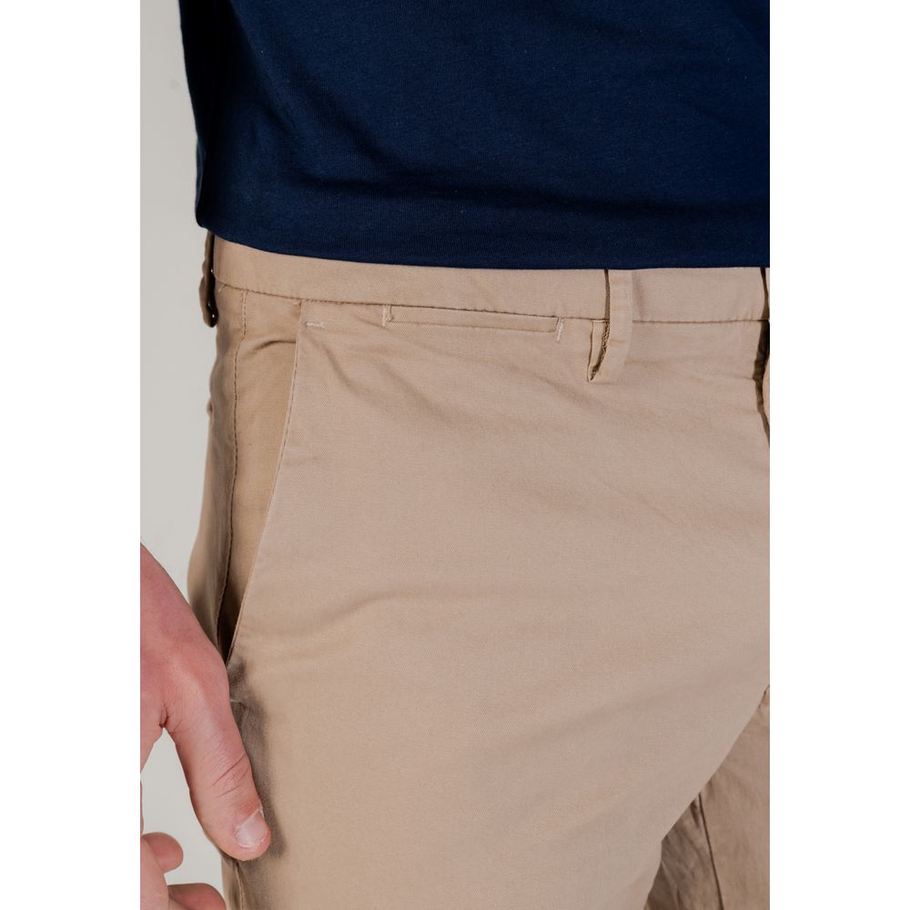 Borghese Beige Cotton Skinny Trousers