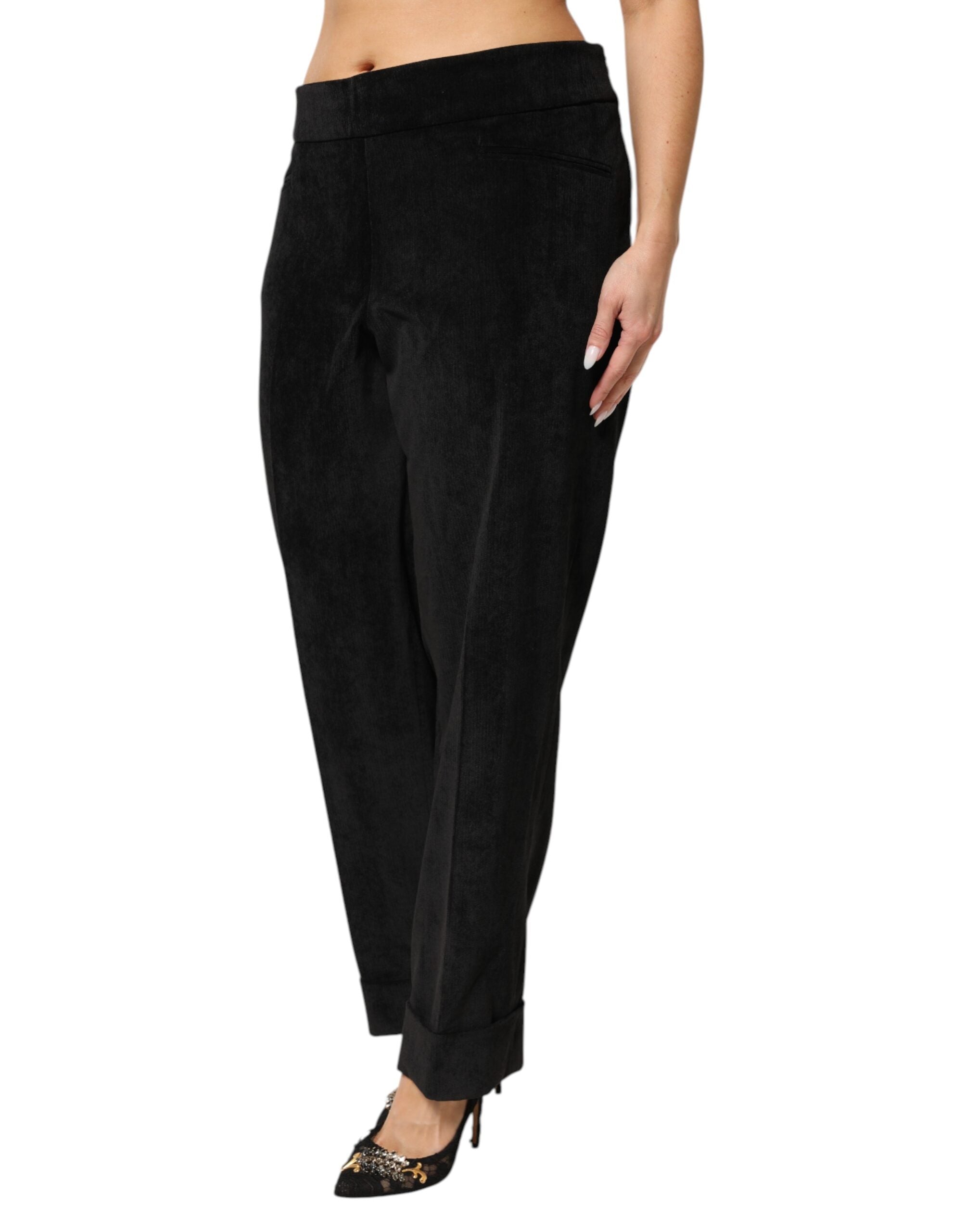 BENCIVENGA Black High-Waist Straight Dress Pants