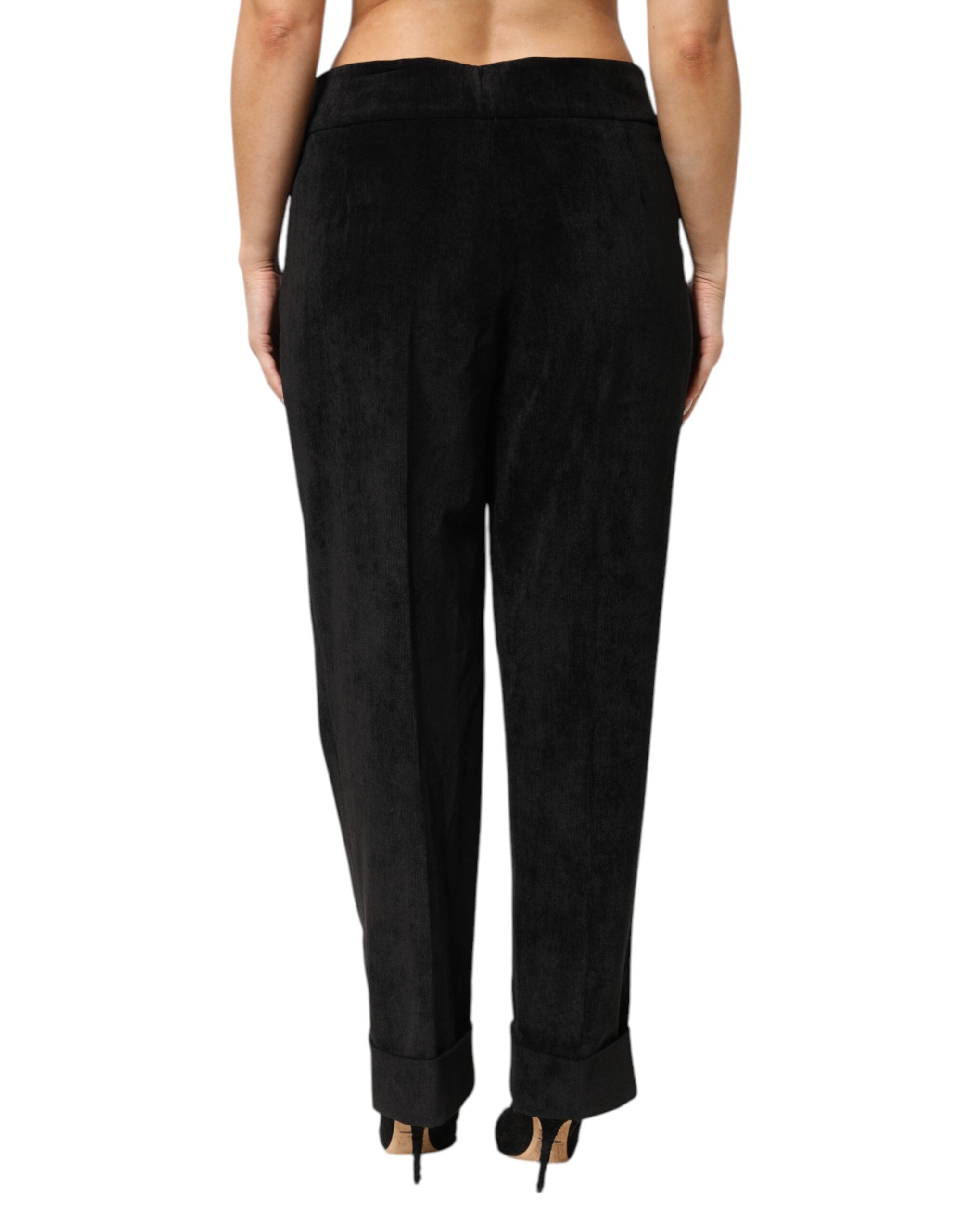 BENCIVENGA Black High-Waist Straight Dress Pants