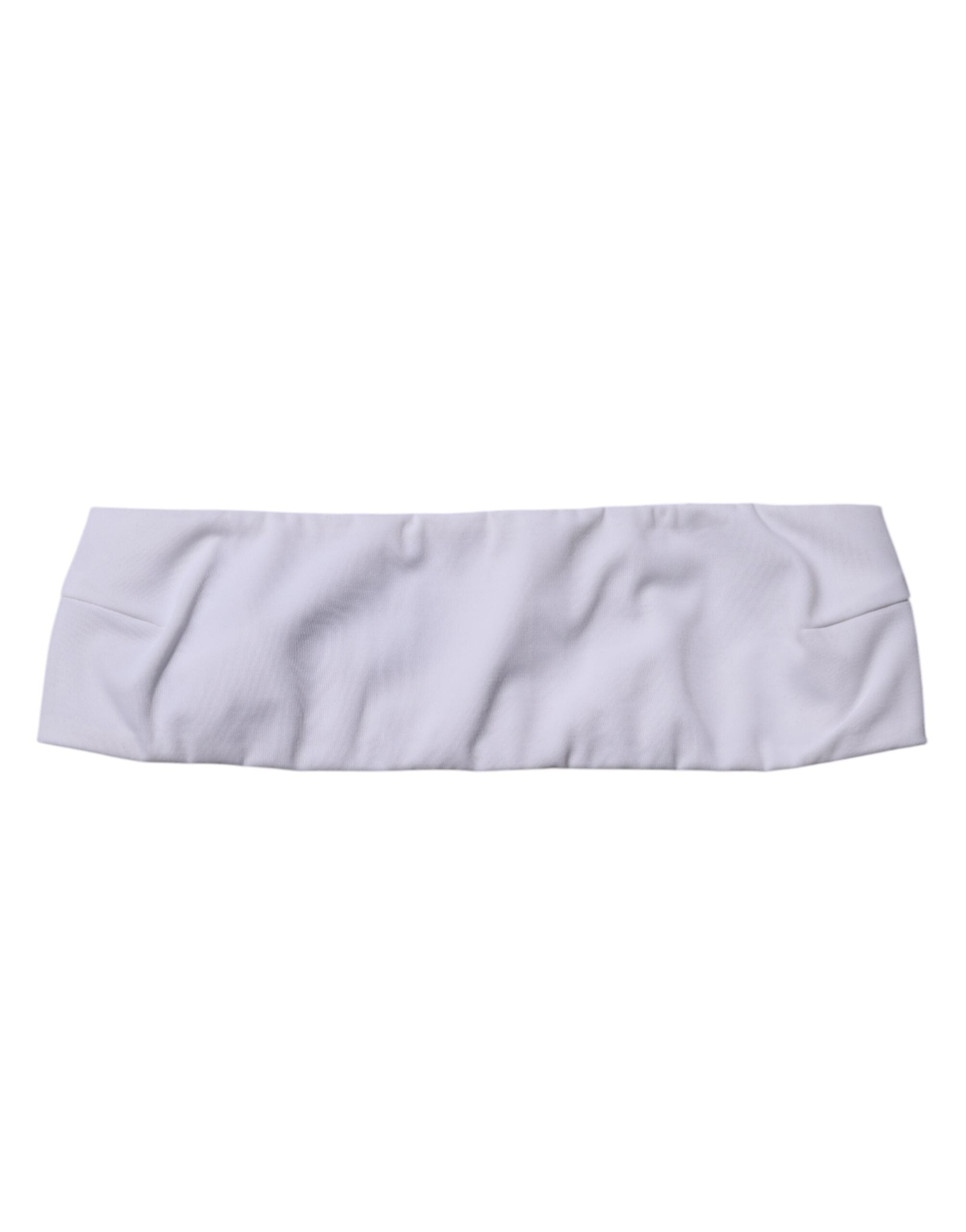 Dolce & Gabbana White Nylon Blend Strapless Bandeau Top