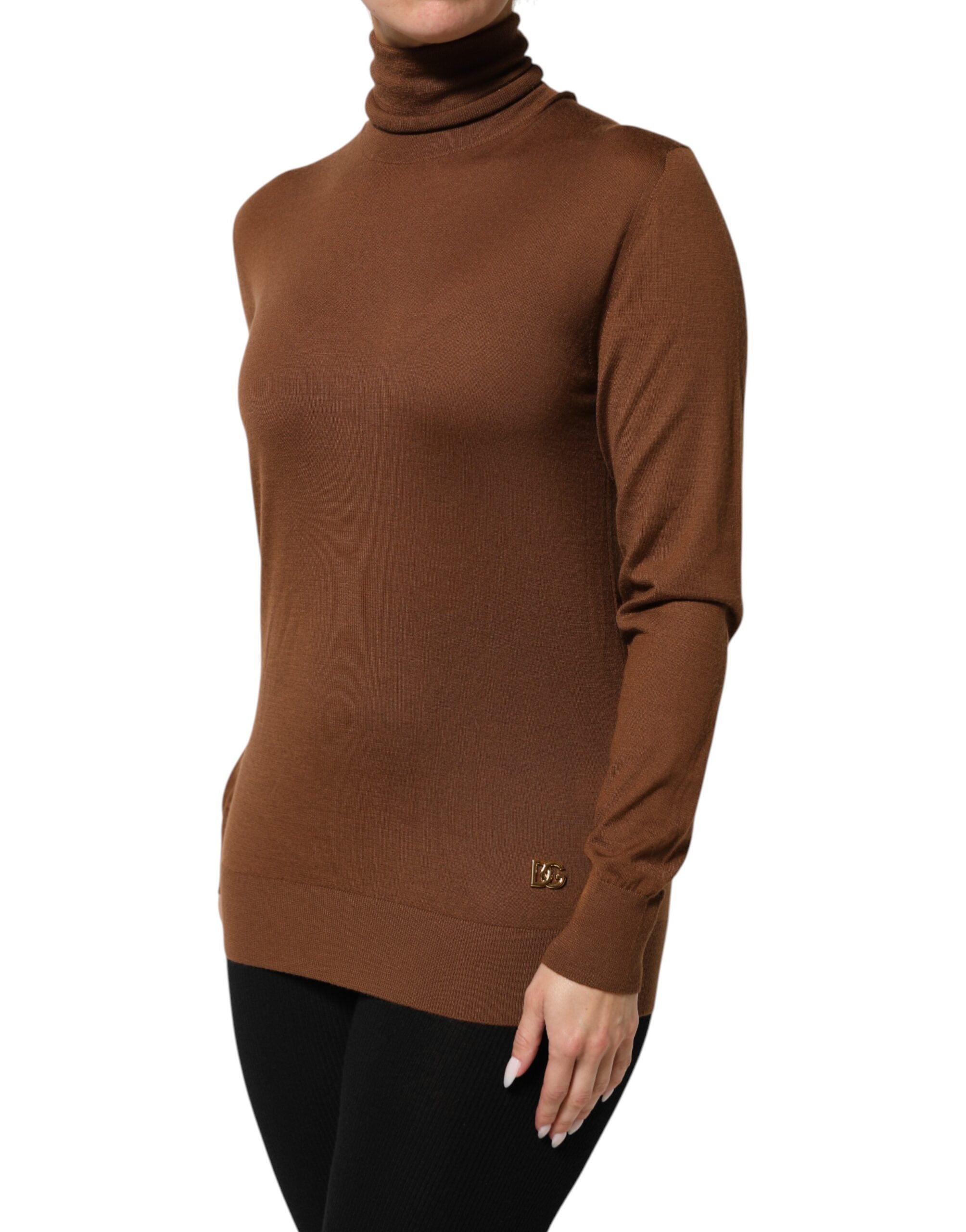 Dolce & Gabbana Brauner Rollkragenpullover aus Kaschmir