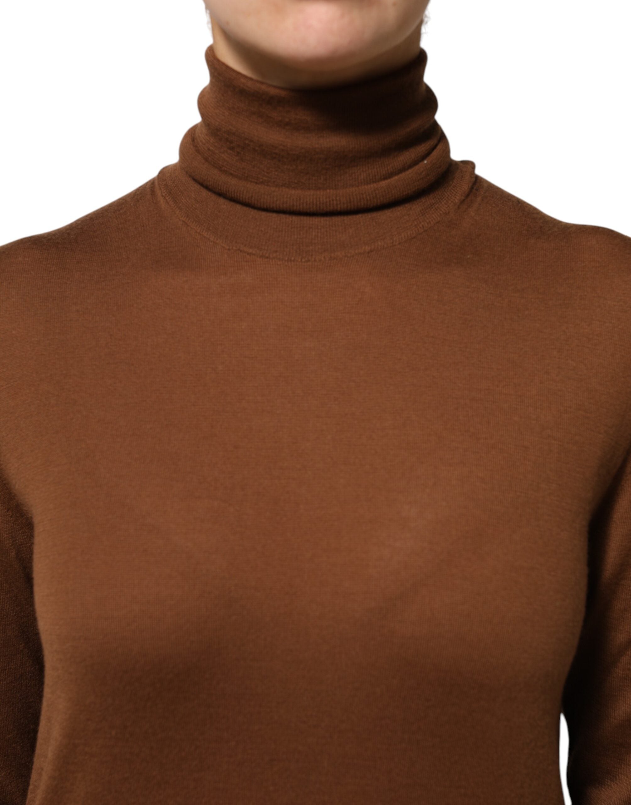 Dolce & Gabbana Brauner Rollkragenpullover aus Kaschmir