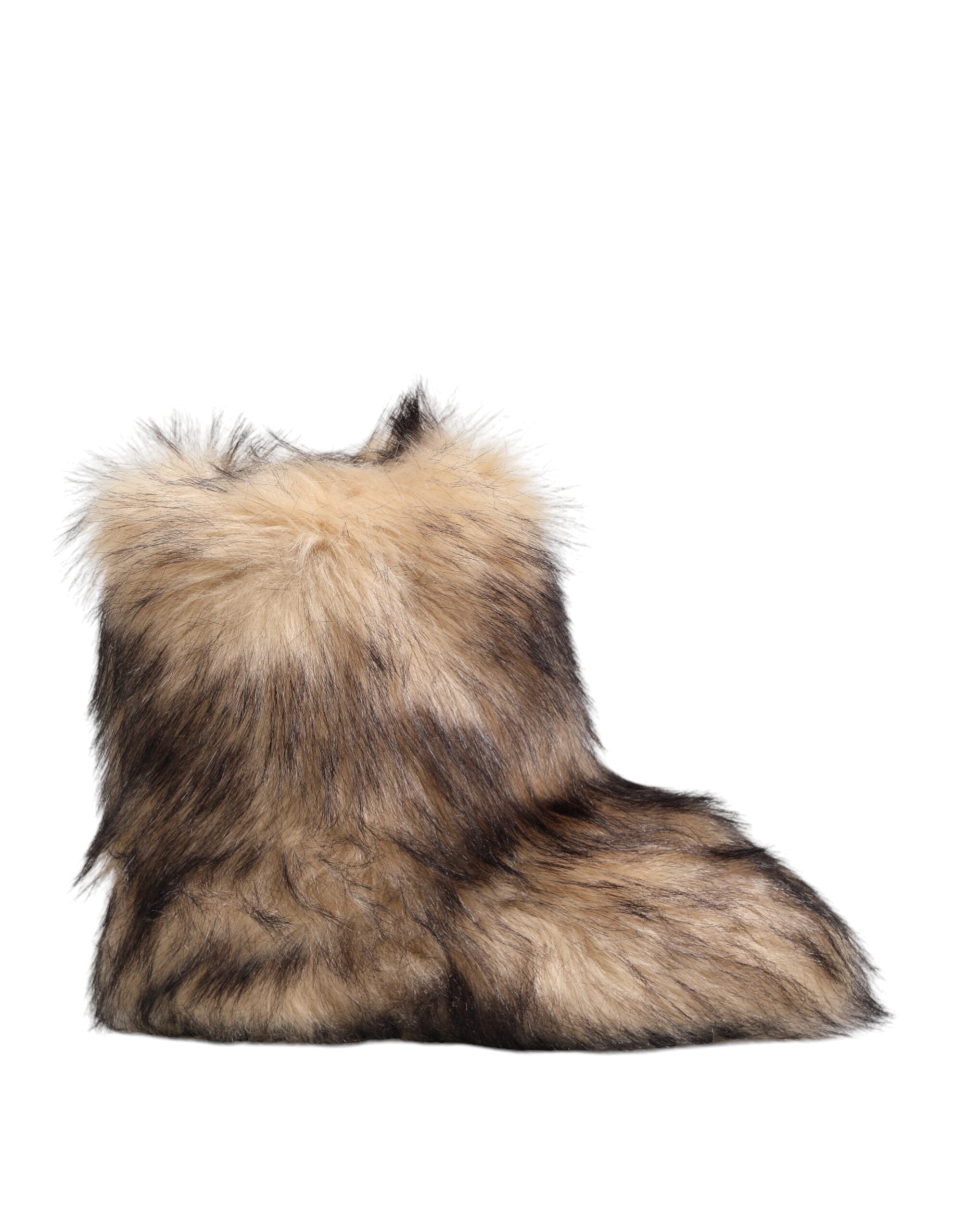 Dolce & Gabbana Braun Faux Skim Pelz Männer kurze Stiefel Schuhe