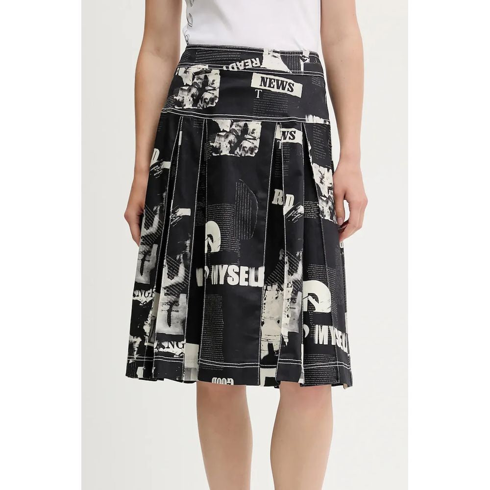 Desigual Schwarzer Baumwollrock für Damen