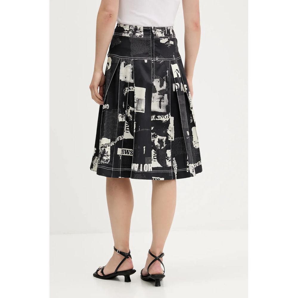 Desigual Schwarzer Baumwollrock für Damen