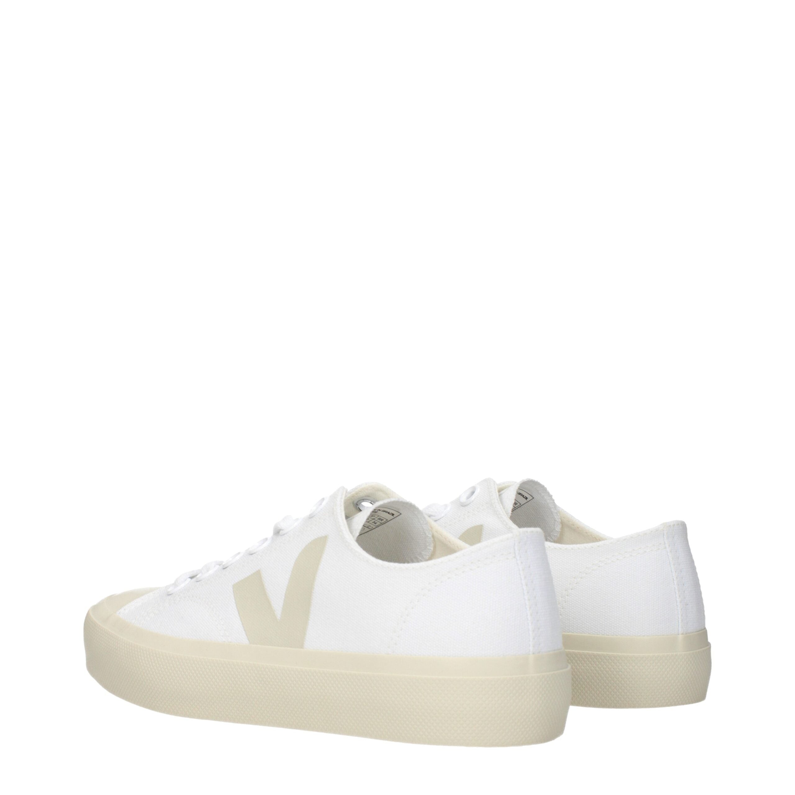 Veja Weiße Stoff-Sneaker mit niedrigem Schaft