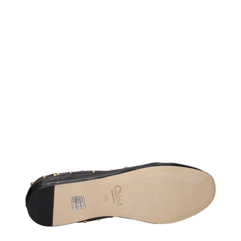 Chloé Schwarze Ballerinas aus Leder